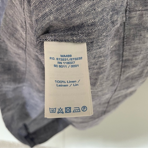 BODEN Sicily Chambray Appliqué Linen Tunic Top WA499 - Picture 8 of 9